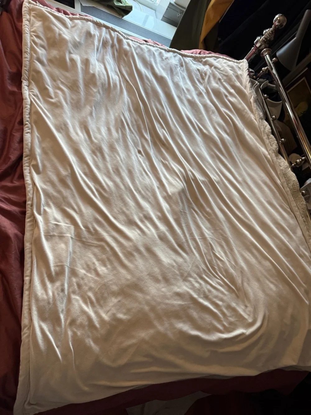 PotteryBarn Pottery Barn Faux Fur Ruched Throw Soft